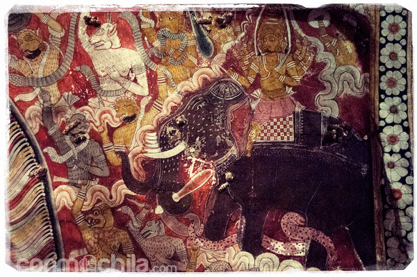 Detalle de las pinturas de las pardes