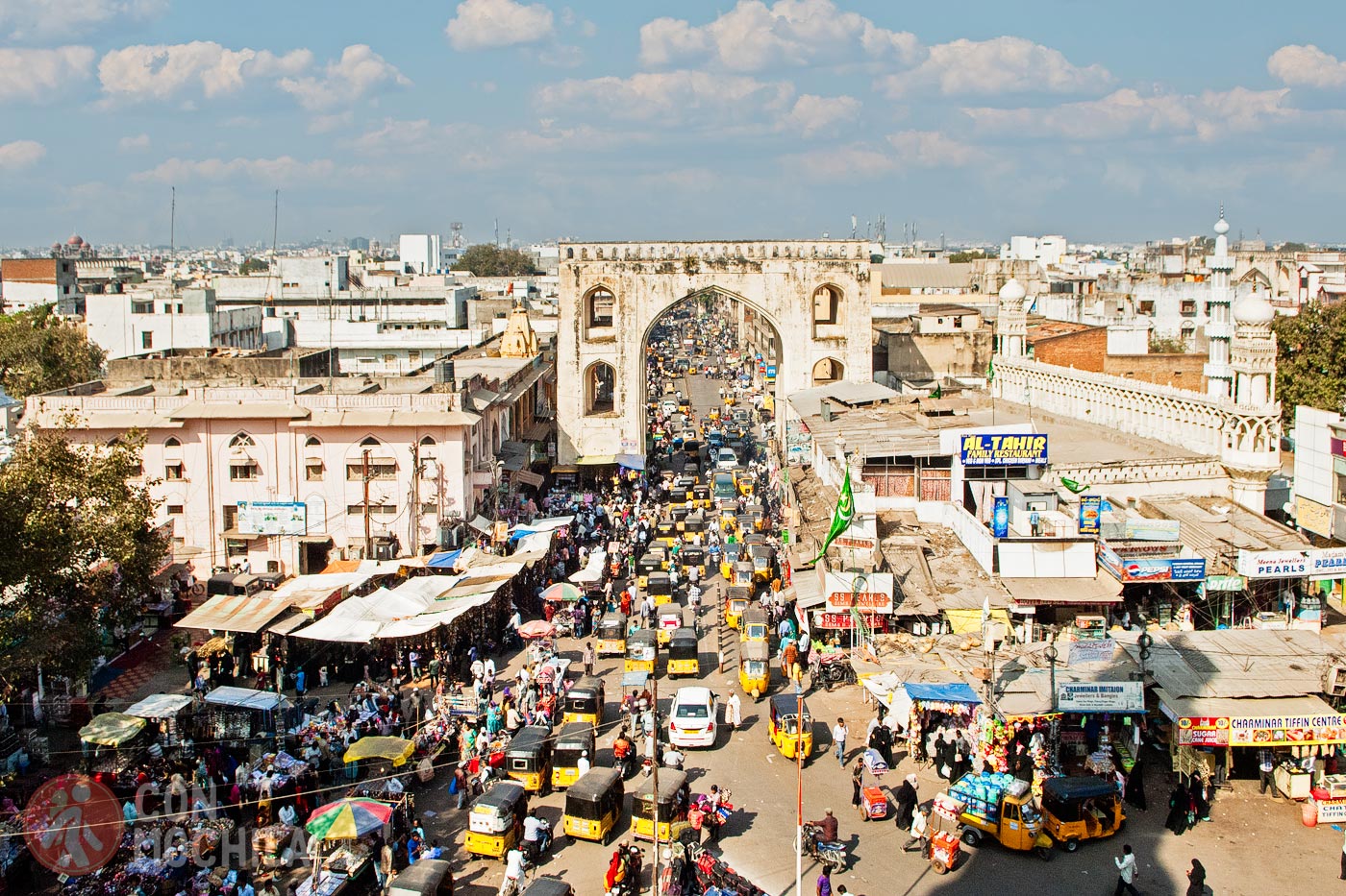 View from above of the Char Kaman