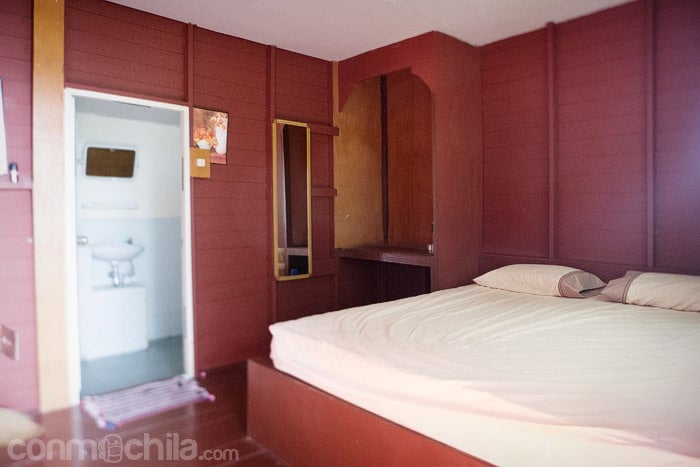 El interior del bungalow