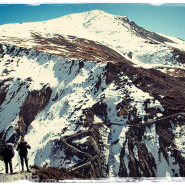 Uno de los caminos por los que fuimos entre nieve