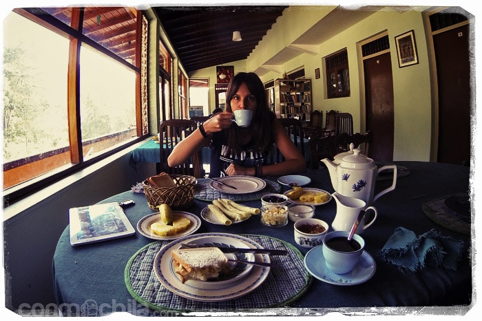 Desayunando antes de partir