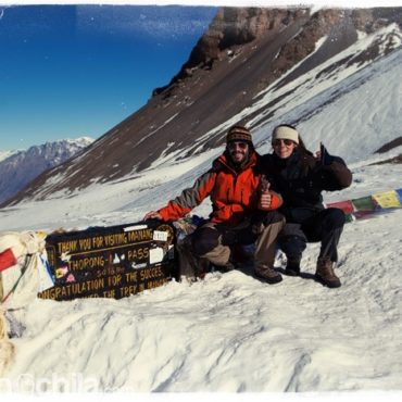 La foto de rigor en el Thorong La