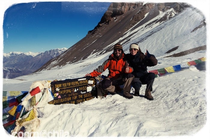 La foto de rigor en el Thorong La