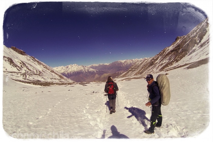 La bajada hacia Muktinath