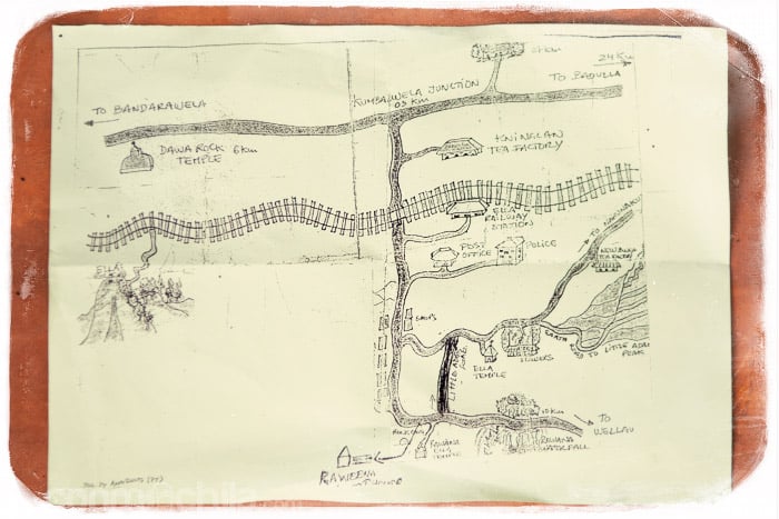 El mapa que nos dió el dueño de la guesthouse
