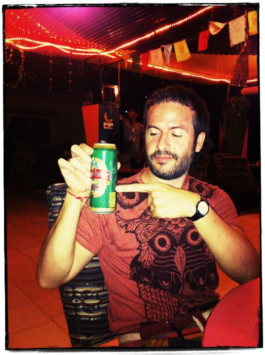 Pushkar - Cervesa Kingfisher de bote