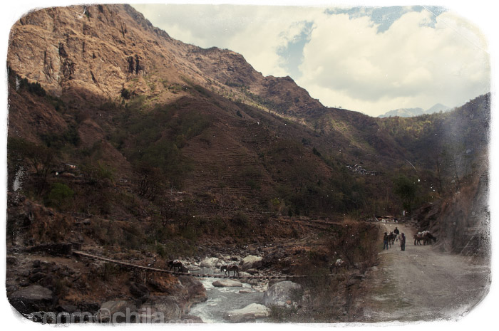 El puente por donde cruzaban los burros de carga