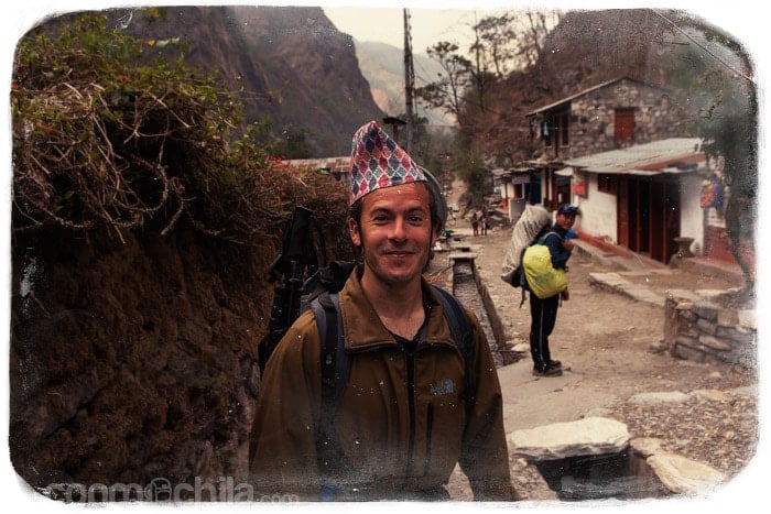 Toni con su gorro nepalí