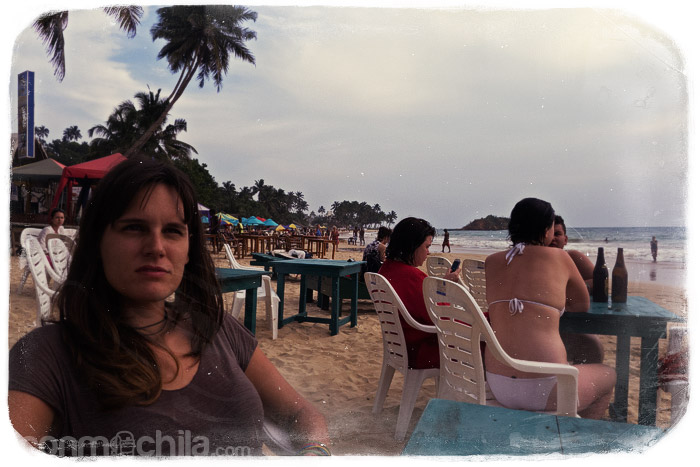 En la playa de Mirissa