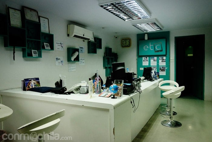 Recepción del hostal
