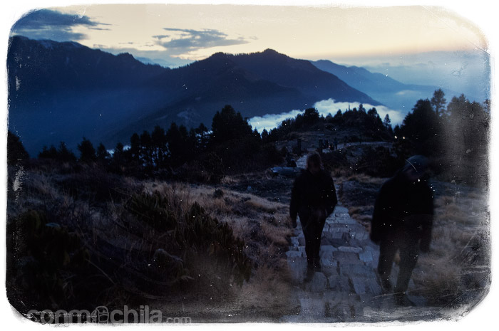 La subida amaneciendo
