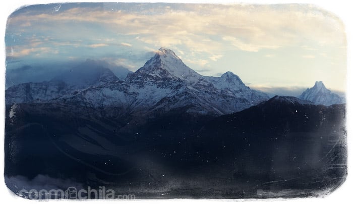 Annapurna I, South y II, y a la derecha el "Fish Tail"
