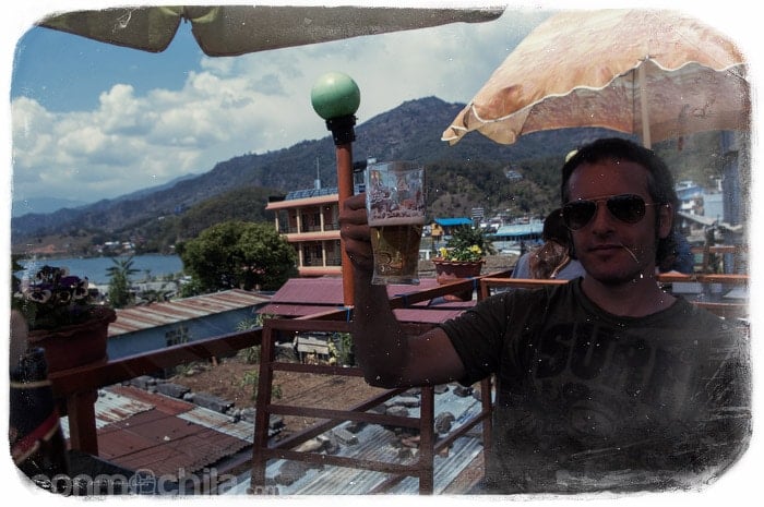 En un de los restaurantes de Pokhara
