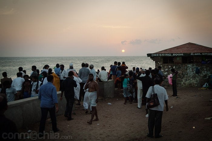 Puesta de sol en la puntita de India