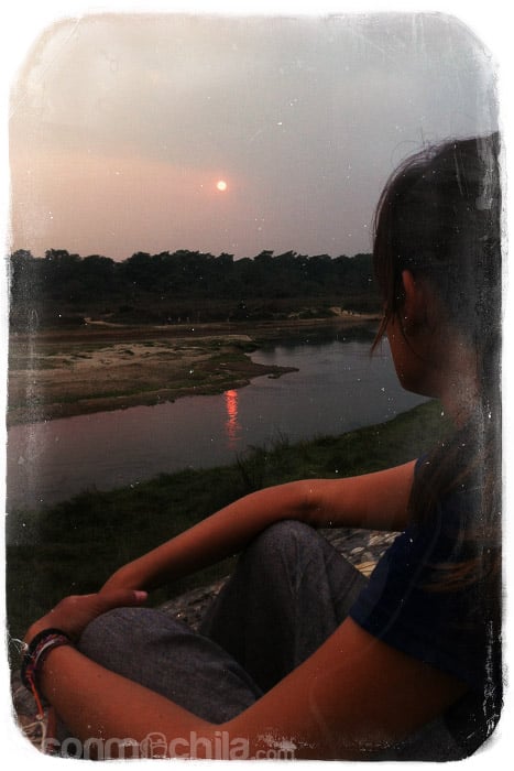 La puesta de sol