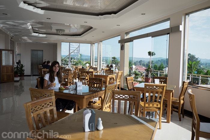 El comedor en la azotea del edificio