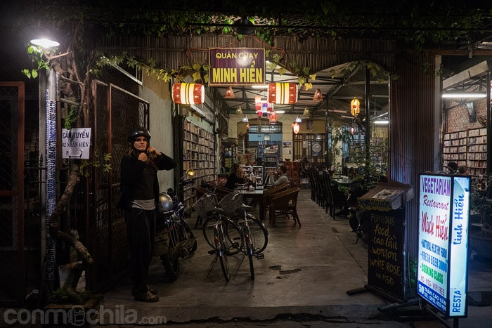 La entrada al restaurante