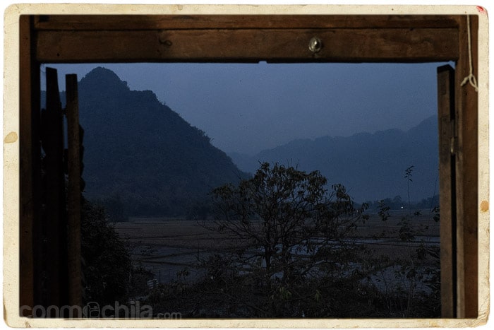 Vistas desde la ventana de la habitación de la homestay