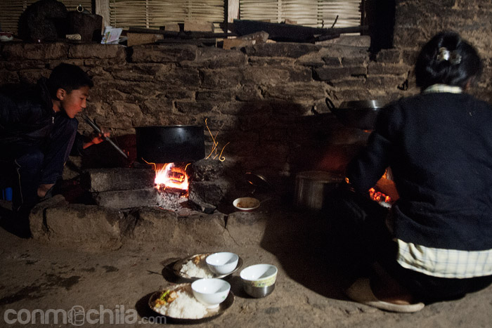 Preparando la cena