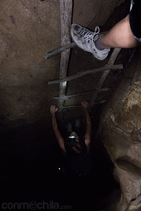 Subiendo por una escalera
