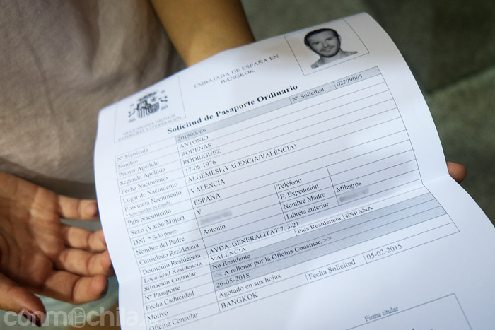 El resguardo que hay que llevar para recoger tu pasaporte