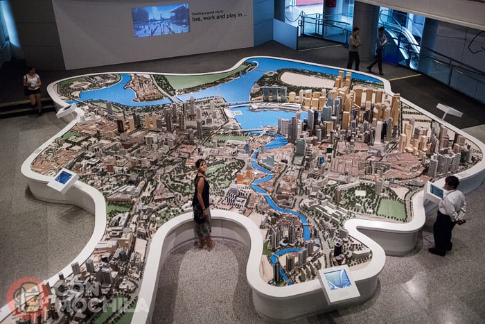 La maqueta del piso superior del Singapore City Gallery
