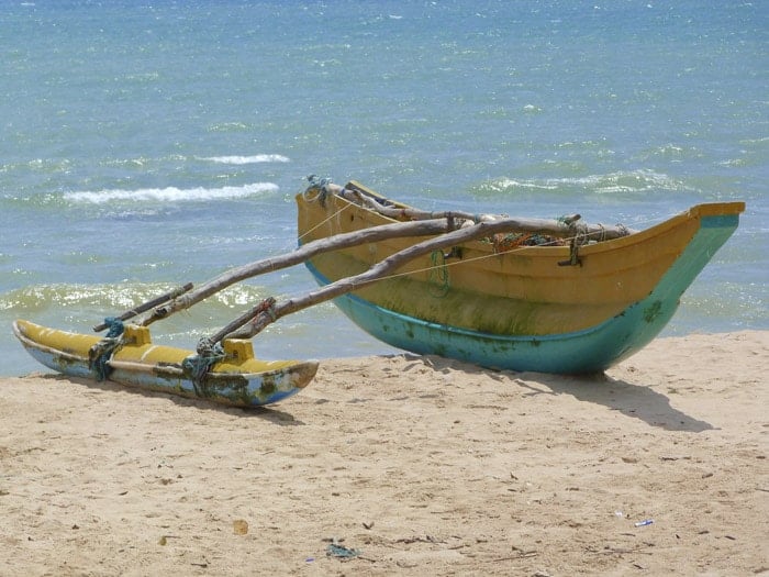 Barca en Tangalle
