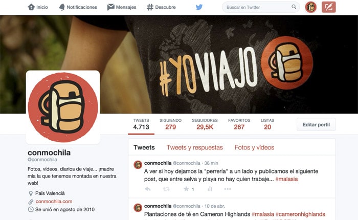 Nuestra cuenta de Twitter