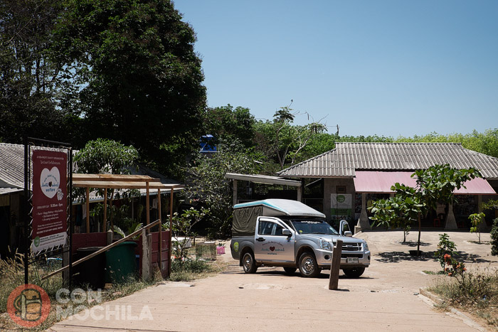 La entrada del refugio