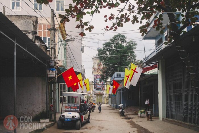 El callejón que llevaba a la iglesia