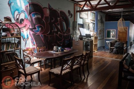 La sala de estar de Birdnest guesthouse