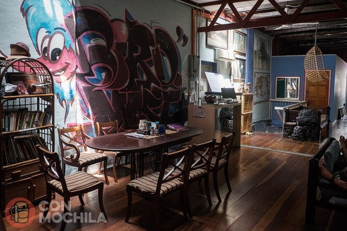 La sala de estar de Birdnest guesthouse