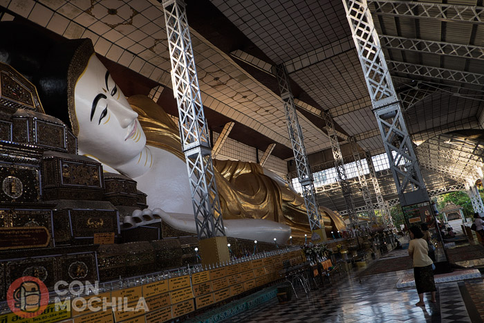 El enorme Buda reclinado de Shwethalyaung