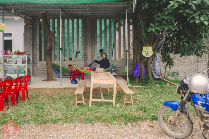 Parada de descanso para tomar café