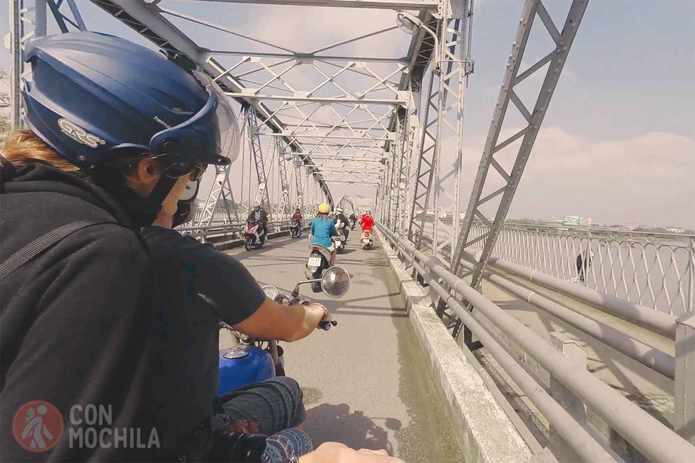 Crossing the Perfume River in Hue