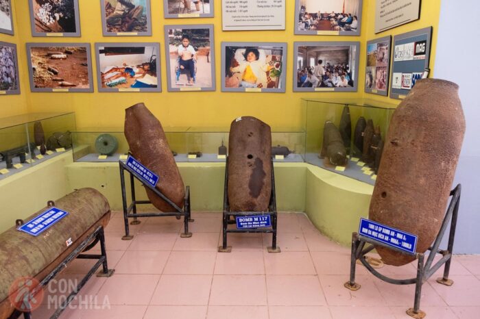 Algunas de las bombas que cayeron durante la guerra