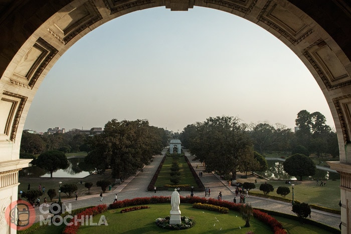 Vista de los jardines desde su interior