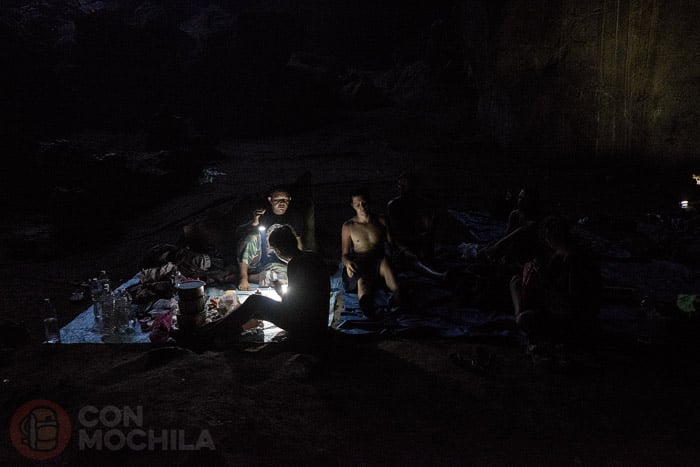 Dining inside the cave