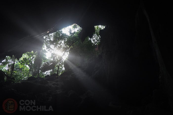 Image from inside the cave