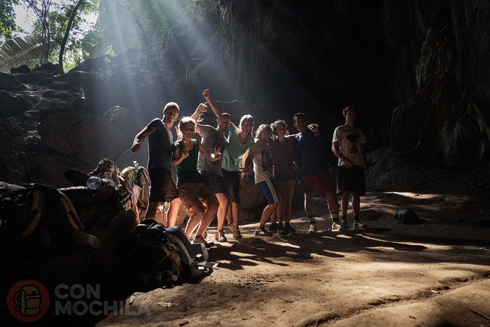 In the cave with our companions, before leaving again