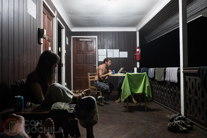 Descansando en nuestra cabaña