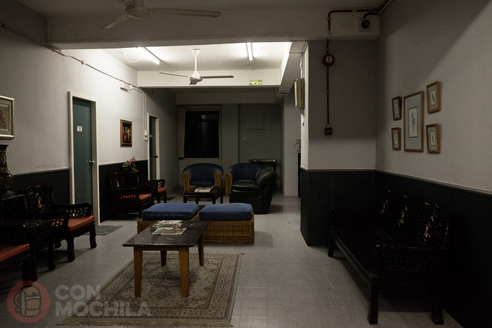 La sala de estar del hotel