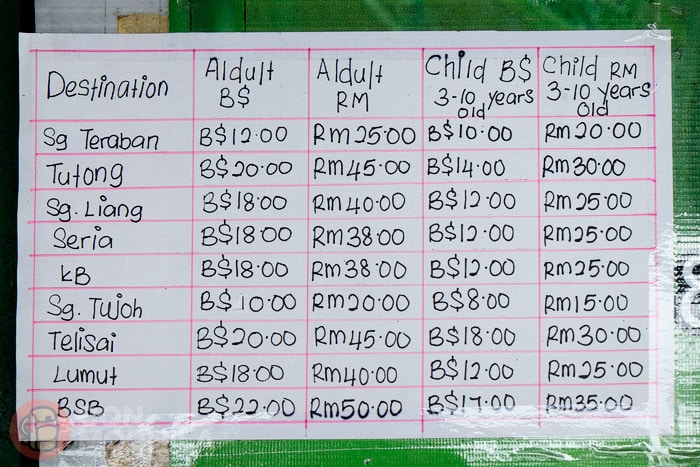 Precios de los billetes de bus