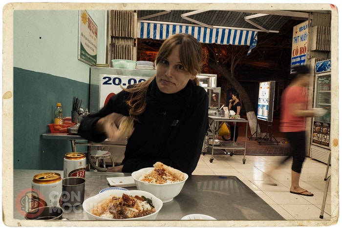 Disfrutando de la cena