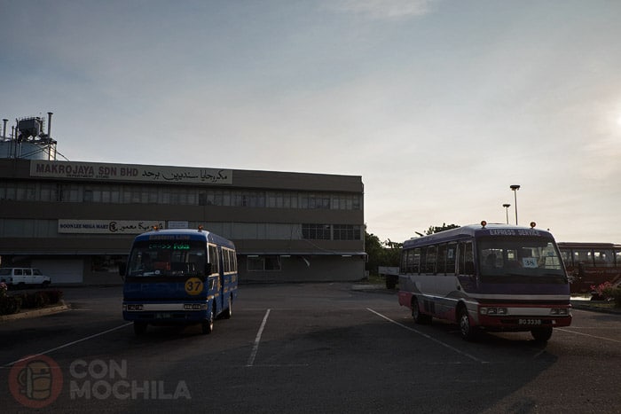 Zona donde cambiamos de bus