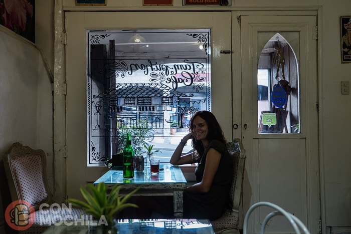 El interior del local