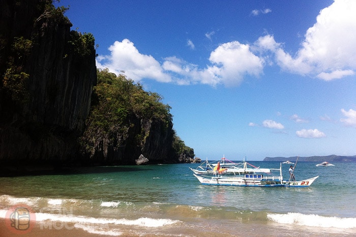 La playa donde te deja el bangka