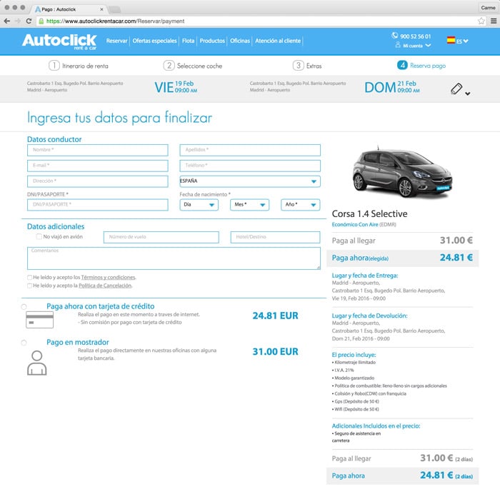 ᐈ Autoclick rent a car, alquiler de coches low cost con wifi gratis