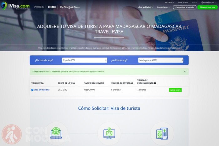 Visado Madagascar online con iVisa