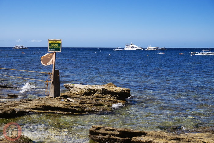 Entrance to the protected area